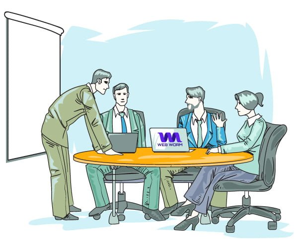 Team members of WebWorm Website design and SEO Company